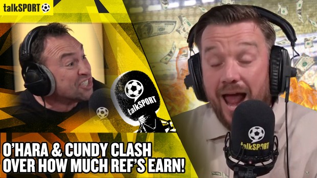 WATCH Jamie O'Hara's FURIOUS RANT as he CLASHES with Jason Cundy over ref wages